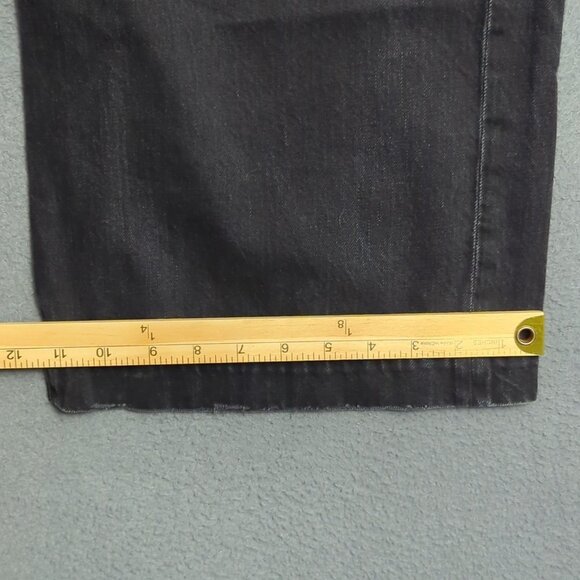 American Eagle Jeans Women's 10 Black Super High Rise Baggy Wide Leg Cargo Denim - Picture 8 of 13